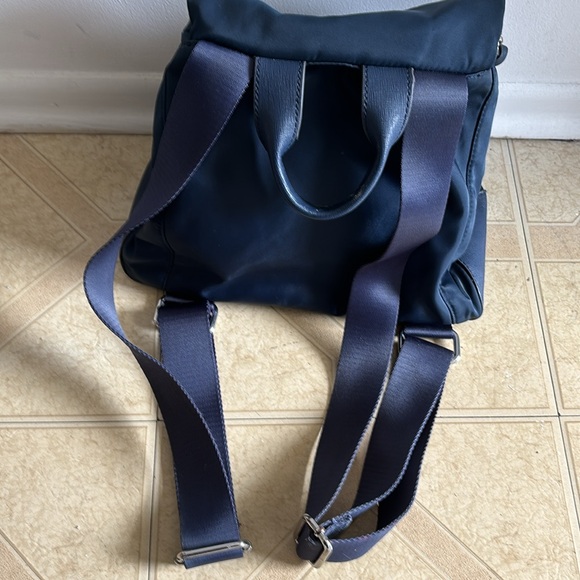Karl Lagerfeld Nylon Drawstring Backpack Navy - Picture 3 of 7